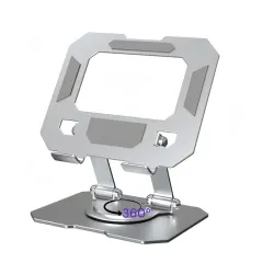 SOOPII Heavy-Duty Metal Tablet Stand Holder with 360° Rotating Base | Multi-Angle Adjustable | Sturdy & Universal Compat