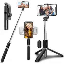 SOOPII Selfie Stick Tripod with Bluetooth Remote, Extendable Aluminium, 360-Degree Rotation, Universal Smartphone Compat