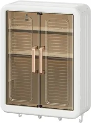 Sorath Plastic Crockery Cabinet (Finish Color - White)