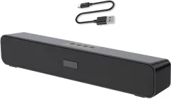 Soroo Future New 2024 Smart Soundbar Dolby Atmos Sound with High Bass Wireless Speaker 16 W Bluetooth Home Theatre (Blac