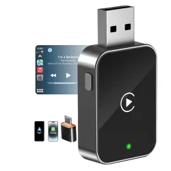 SOSECCE 2-in-1 Wireless CarPlay Android Adapter