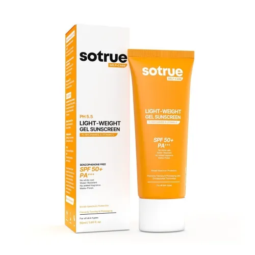 Image of Sotrue Lightweight Gel Sunscreen SPF 50+ PA+++ for Face | Matte Finish & Water-Resistant | No White Cast, 1% Niacinamide