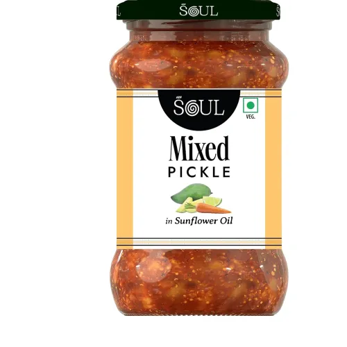 Image of Soul Mixed Pickle 380g - Flavorful Blend in Sunflower Oil