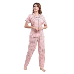 Soulemo Night Suit Set for Women Rayon Unique Print 1087