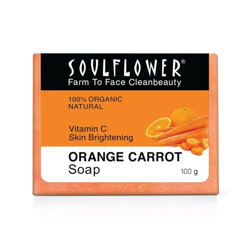 Image of Soulflower Orange Carrot Soap 100g