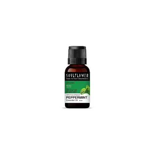 Image of Soulflower Peppermint Essential Oil for Skin & Hair Growth, Hair Fall Control, Scalp |100% Pure & Natural 