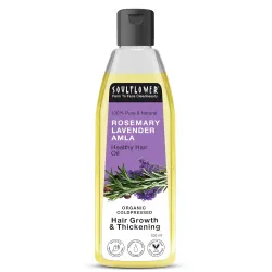 Soulflower Rosemary Lavender Amla Hair Oil for Hair Growth & Hair Fall Control | Anti Dandruff, Dry Scalp, Long & Strong
