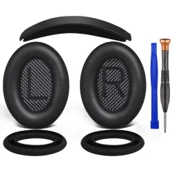 SOULWIT Replacement Kit for Bose QC35 /QC35 ii - Black