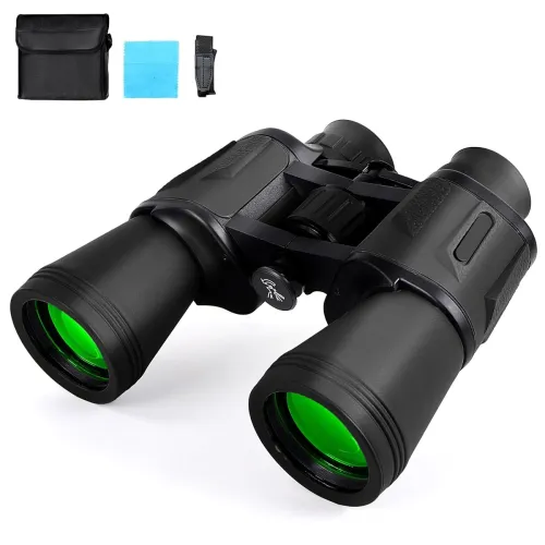 Image of Sounce 10x50 Binoculars for Long Distance | HD Binocular for Adults | BAK4 Prism FMC Green Coated | Bird Watching Wildli