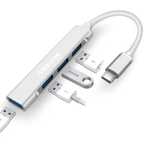 Image of Sounce 4-in-1 USB-C Hub with 4 USB-A Ports