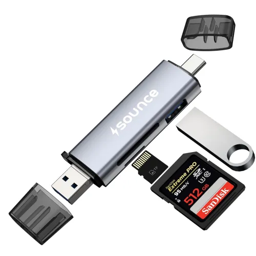 Image of Sounce 6-in-1 Metal Card Reader