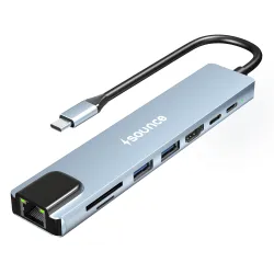 Sounce 8-in-1 USB-C Hub 4K HDMI PD Ethernet Adapter
