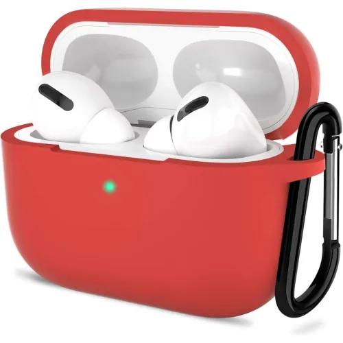 Image of Sounce AirPods Pro Case Cover Portable Silicone Skin Cover with Keychain Carabiner