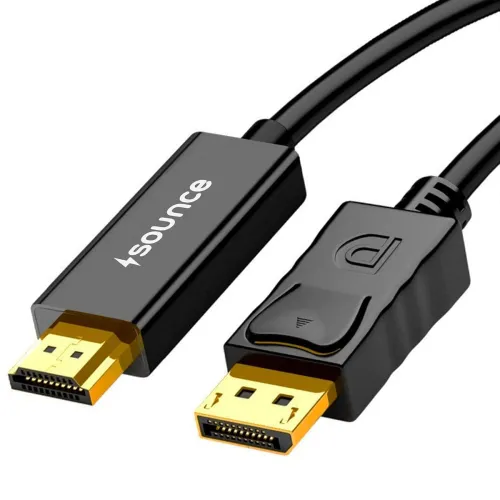 Image of Sounce DisplayPort to HDMI Cable, 1080p@60Hz Uni-Directional UHD DP to HDMI