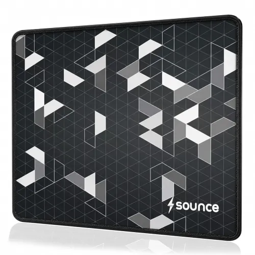Image of Sounce Gaming Mouse Pad with Stitched Edges, Non-Slip, 210x260mm, Black