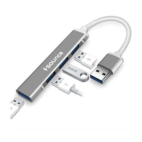 Image of Sounce 4-Port High-Speed Aluminum USB 