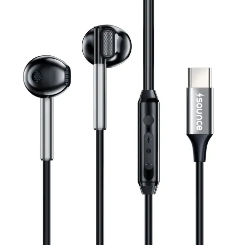 Image of Sounce HyperC Type-C Wired Earphones, 14.2mm Driver, Deep Bass, Mic