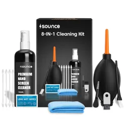 Sounce Professional 8-in-1 Cleaning Kit for Laptop, Tablet, Smartphone, Camera, Includes 100ml Cleaning Solution