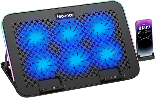 Image of sounce Snowstorm Pro Laptop Cooling Pad - 6 Fans (SNC-LAPTOPCP_BLK)