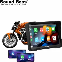 Sound Boss 5 Inch Smart Screen-Wireless CarPlay & Android Auto Touchscreen Bike Stereo System