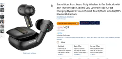 Sound Boss Blast Beatz Truly Wireless in Ear Earbuds