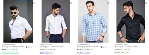 Image of Soundryafabric Men's Shirts upto 88% Discount