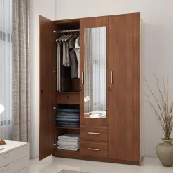 Spacewood Apex 3 Door Engineered Wood Wardrobe