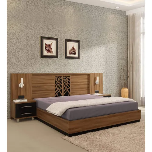 Image of Spacewood Autumn V2 Queen Bed with Storage (Walnut Bronze)