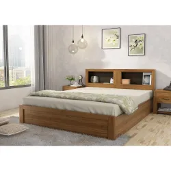 Spacewood Blaze Bed | King Size (78 X 72) Engineered Wood Bed with Box Storage|