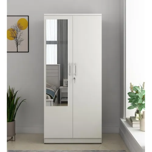 Image of Spacewood Carnival 2 Door Wardrobe with Mirror with 3 Year Warranty 