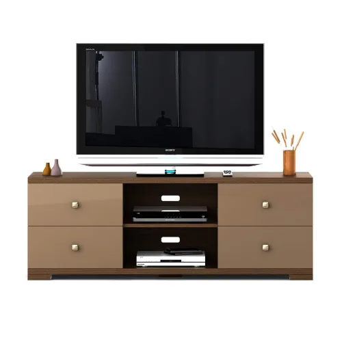 Image of SPACEWOOD Wall Unit | GLX 150 | 3 Year Warranty | Wall Unit Freestanding, TV Unit | Medium Size | Engineered Wood | Mode
