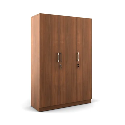 Image of SPACEWOOD Optima 3 Door Wardrobe - Walnut Rigato