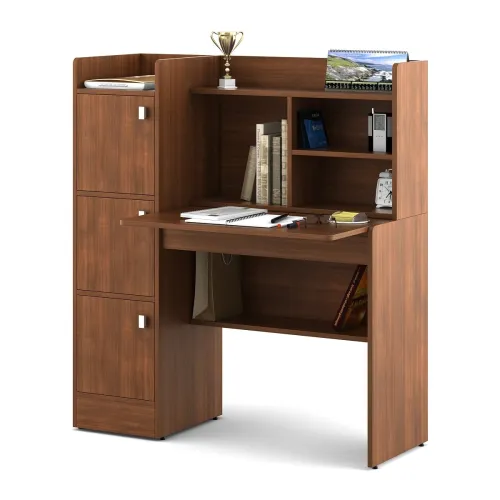 Image of Spacewood Study Table | 3 Year Warranty | Winner|Study Desk with Book Shelf