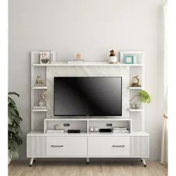 Spacewood Wall Unit | Alpine | 3 Year Warranty |Wall Unit Freestanding, TV Unit