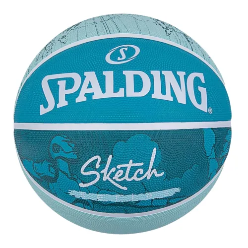 Image of Spalding 8-Panel Rainbow Rubber Basketball 