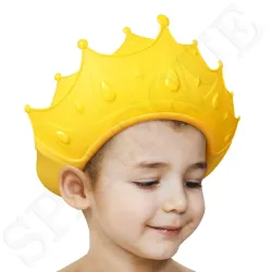 SPAREQUE Baby bath Shower Cap,Bath Visor hat for Eye and Ear wash Protection,Adjustable Silicone Bathing Crown Waterproof Shampoo hat for Washing Hair, Shower Bathing Protection Bath Cap for Toddler, Baby, Kids, Children