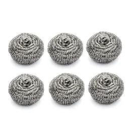 Sparkmate Stainless Steel Multipurpose Scrubber (15g, Pack of 6)