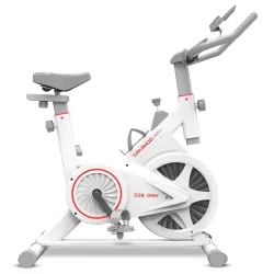 Sparnod Fitness SSB-09W Spin Bike for Home Workout with Belt Drive, 9KG Flywheel, Adjustable Seat & Handlebar, Friction 