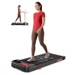 Sparnod Fitness STH-3001 Walking Pad for Home Use, 2.5 HP Motor 1–6 km/h Speed, Manual Incline 2 Levels, LED Display for Time, Distance, Speed & Calories, Compact Treadmill, 90kg Max Weight
