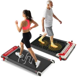 Sparnod Fitness STH-3003 3-in-1 Double-Sided Walking Pad Treadmill for Home Use with Acupressure Massage Pad, 1-6 km/h, 