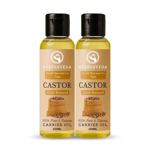 Image of Sparshveda Cold Pressed Castor Oil (240ml, Pack of 2)