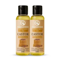 Sparshveda Cold Pressed Castor Oil (240ml, Pack of 2)