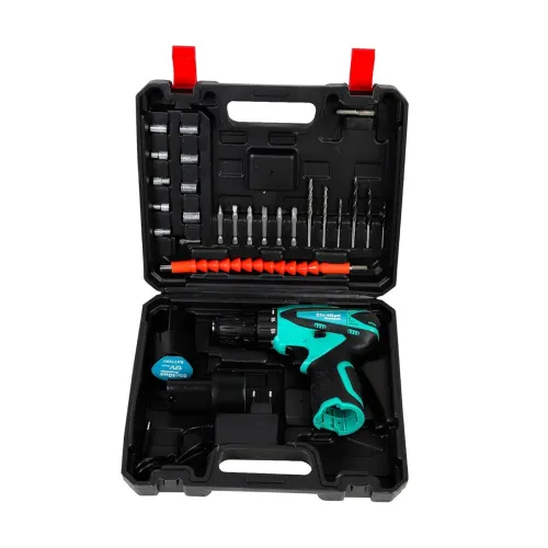 Image of Spartan 29-in-1 Cordless Drill Kit (12V, Dual Battery, LED, Case)