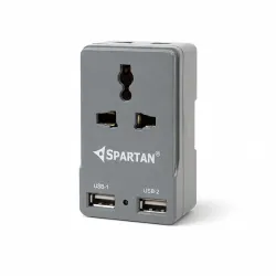 Spartan 3 Pin All Multiplug Charger Travel Adapter 10A Power Sockets