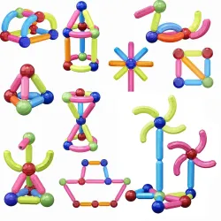 SPARTAN KIDS Magnetic Sticks Building Blocks 36 PCS Magnetic