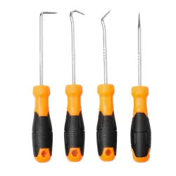 Spartan 4 Pcs Precision Pick and Hook Set | O-Ring, Oil Seal, Gasket Puller & Remover Tool Kit for Car, Auto Repair, Mechanical, DIY & Workshop Use