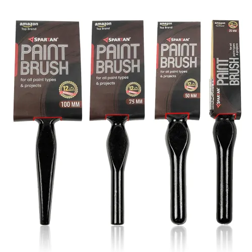 Image of Spartan Wall Paint Brush | Nylon/Polyester Material | Blend Double Thickness, Triple Boiled Bristles Paint Brush 100 MM+