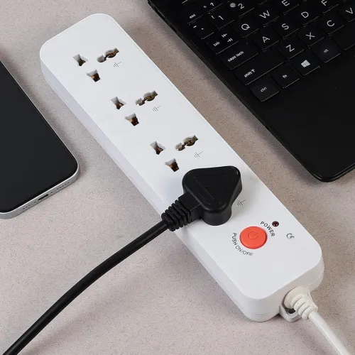 Image of SPARTAN 4+1 Power Strip 1.8 Meter Extension Board with 4 International Power Sockets 2500 Watt (240V AC,10 AMP) Extensio