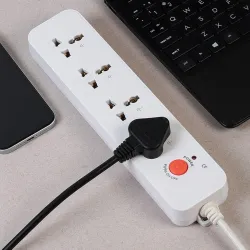 SPARTAN 4+1 Power Strip 1.8 Meter Extension Board with 4 International Power Sockets 2500 Watt (240V AC,10 AMP) Extensio