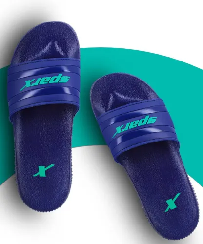 Image of Sparx  Men Slides  (Blue , 10)